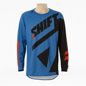 Shift Black Label‎ Motocross Dirt Bike Mesh Jersey Mens M Blue Orange Moto